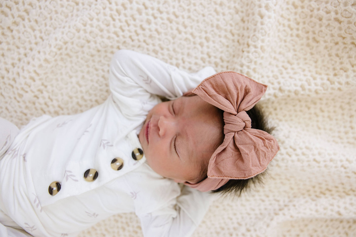 Baby Bling Bows - Baby Bling® The Original Knot soft nylon headband: Rose Gold