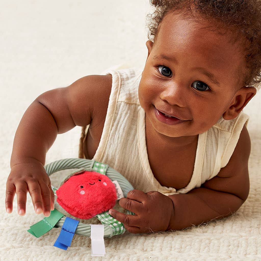 Itzy Ritzy - Itzy Ring Pal™ - Teething Ring with Plush Character: Red Tomato