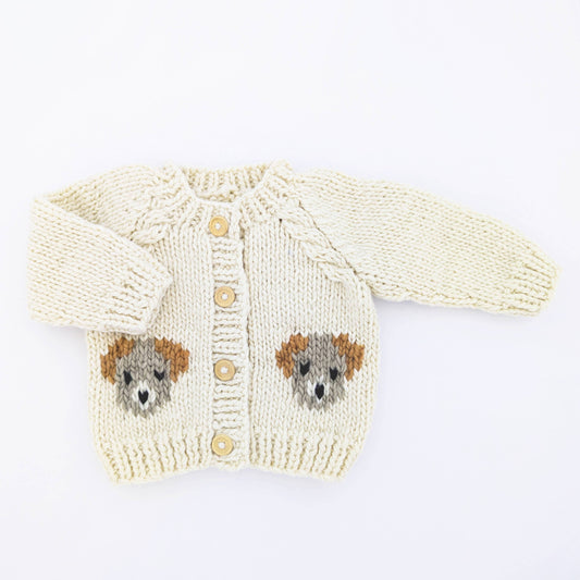 Huggalugs - Puppy Cardigan Knit  Sweater