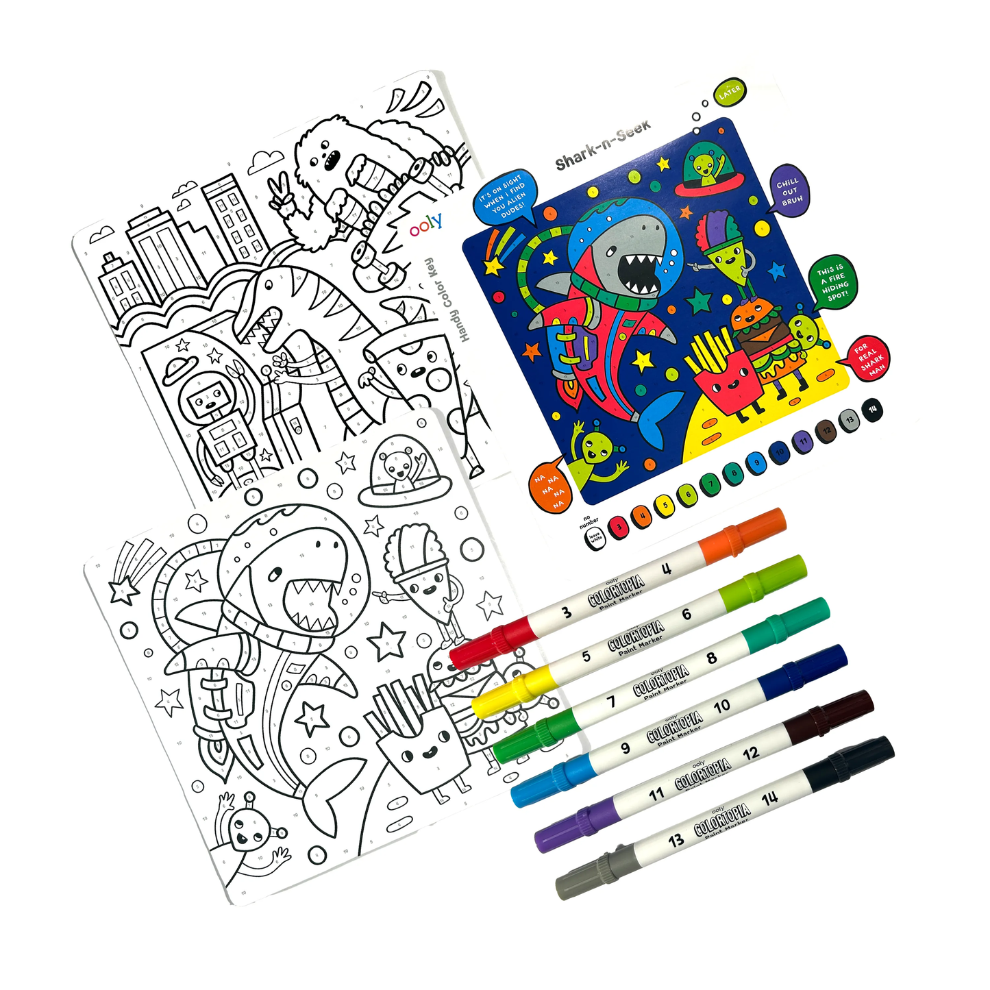 OOLY - Colortopia: Paint Marker By Number Kit - Epic Adventures