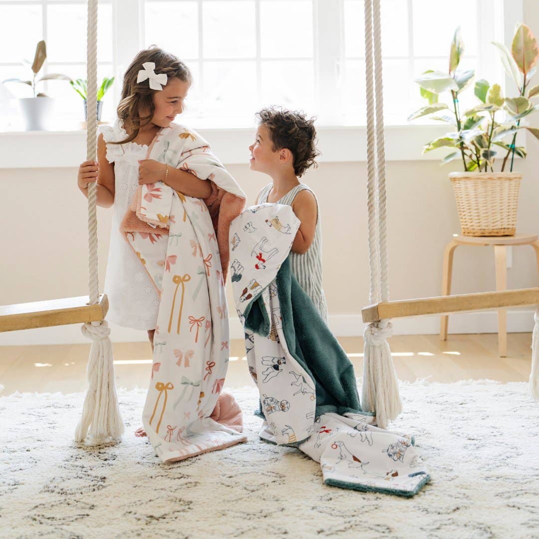Saranoni - MINKY/LUSH TODDLER BLANKETS: Bows