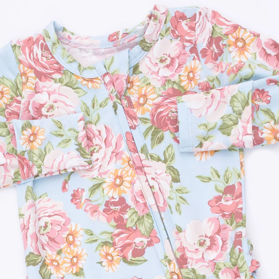 Angel Dear - Angeline Floral 2 Way Zipper Footie