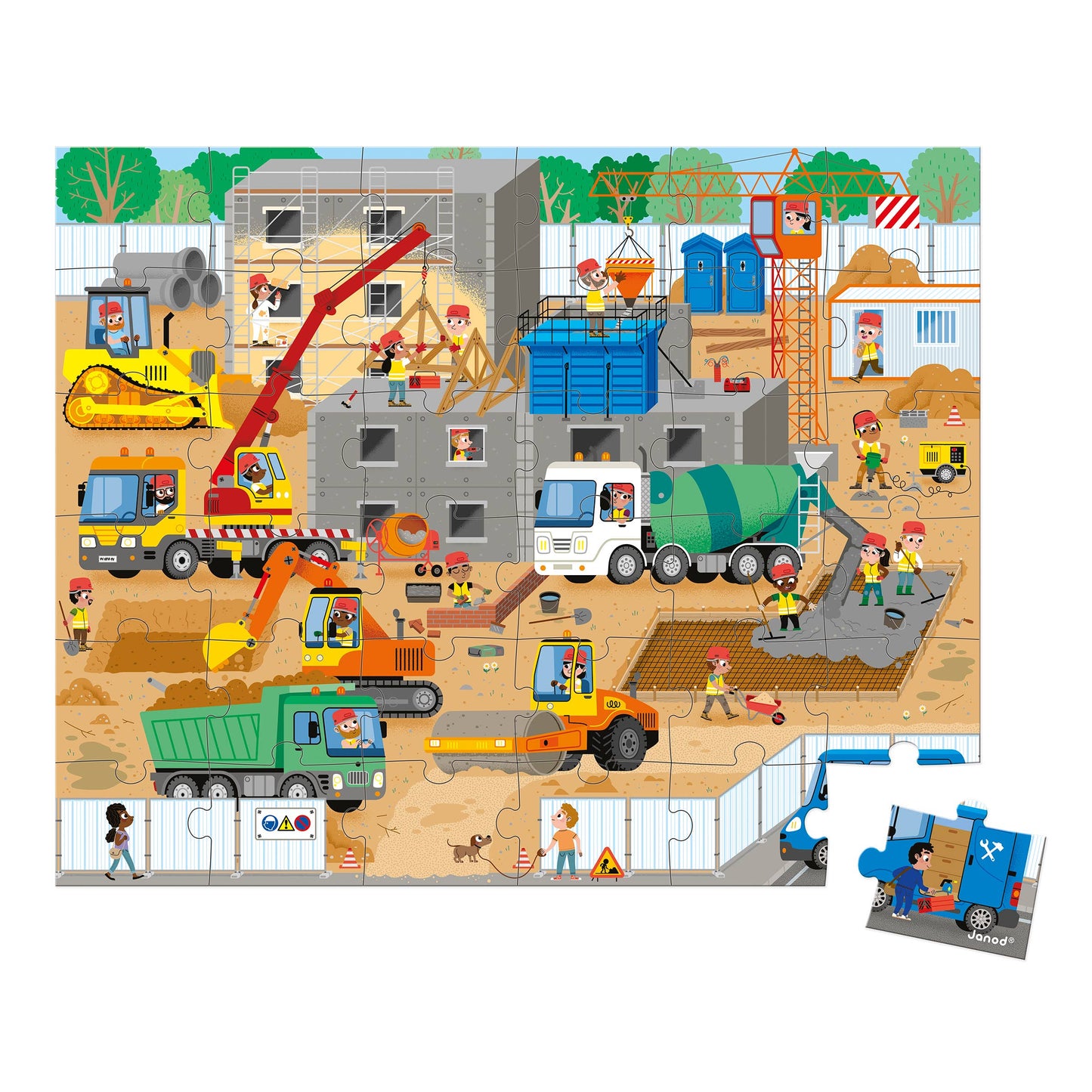 Janod - Puzzle - Construction Site - 36 Pcs