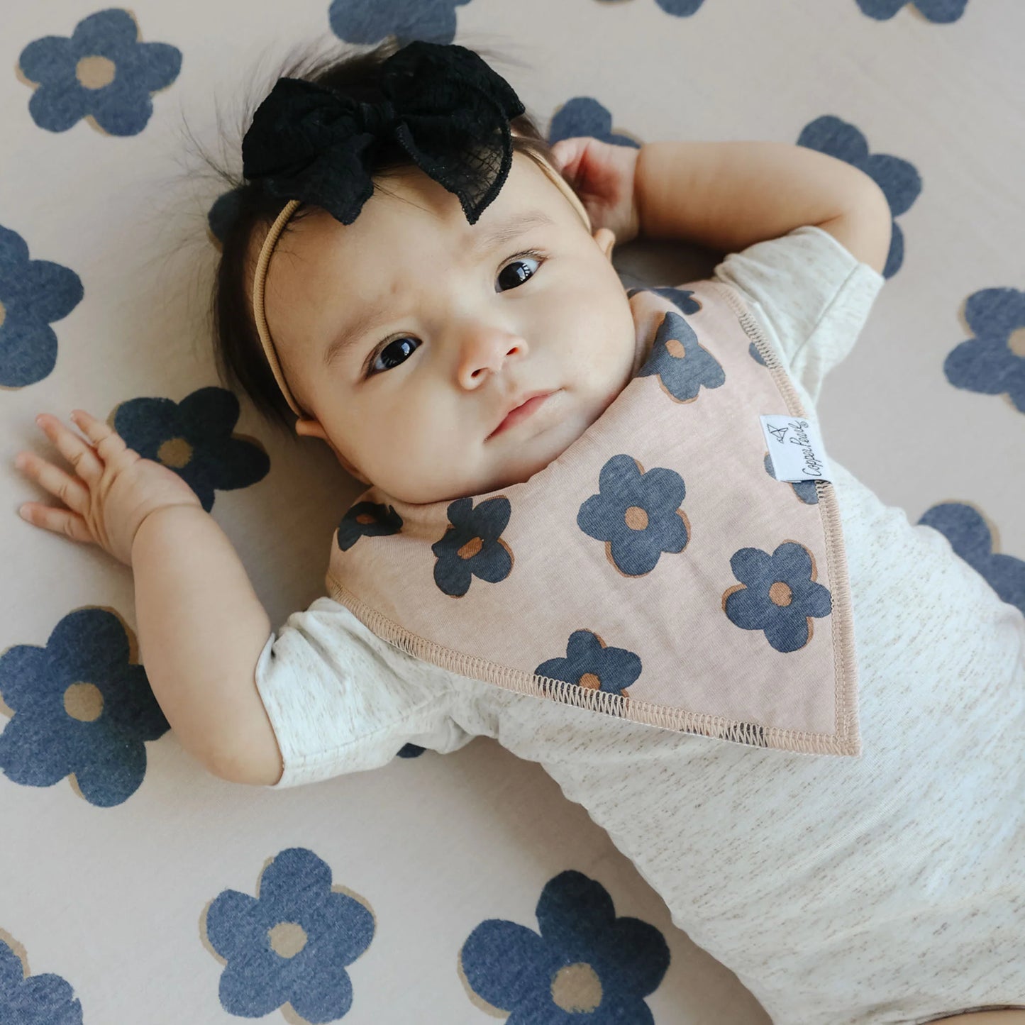 Copper Pearl - Gemma in Tan Bandana Bib Set (4-pack)