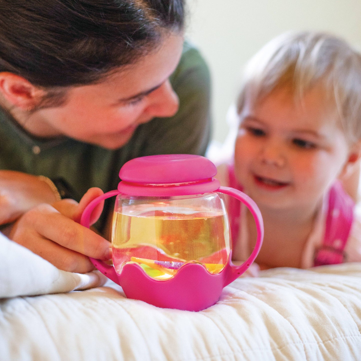Glo Pals - Glo Pals Mini Sensory Jar and Silicone Fun Filler Bundle - Pink