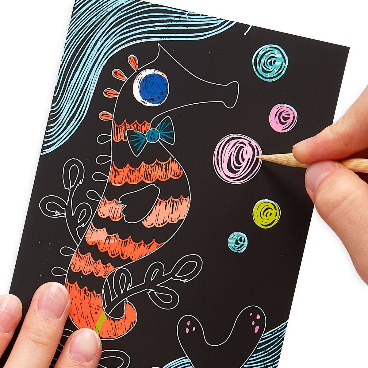 Ooly - Mini Scratch & Scribble Art Kit: Friendly Fish