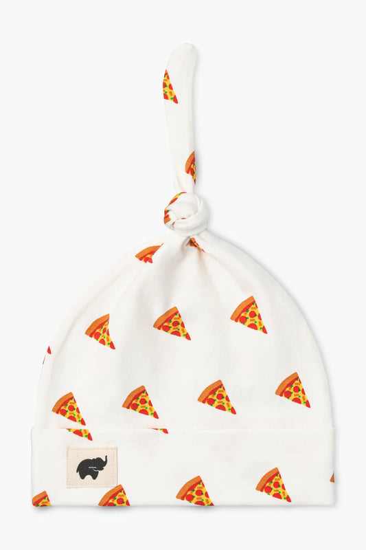 Monica + Andy - Baby Top Knot Hat: Tiny Pizza