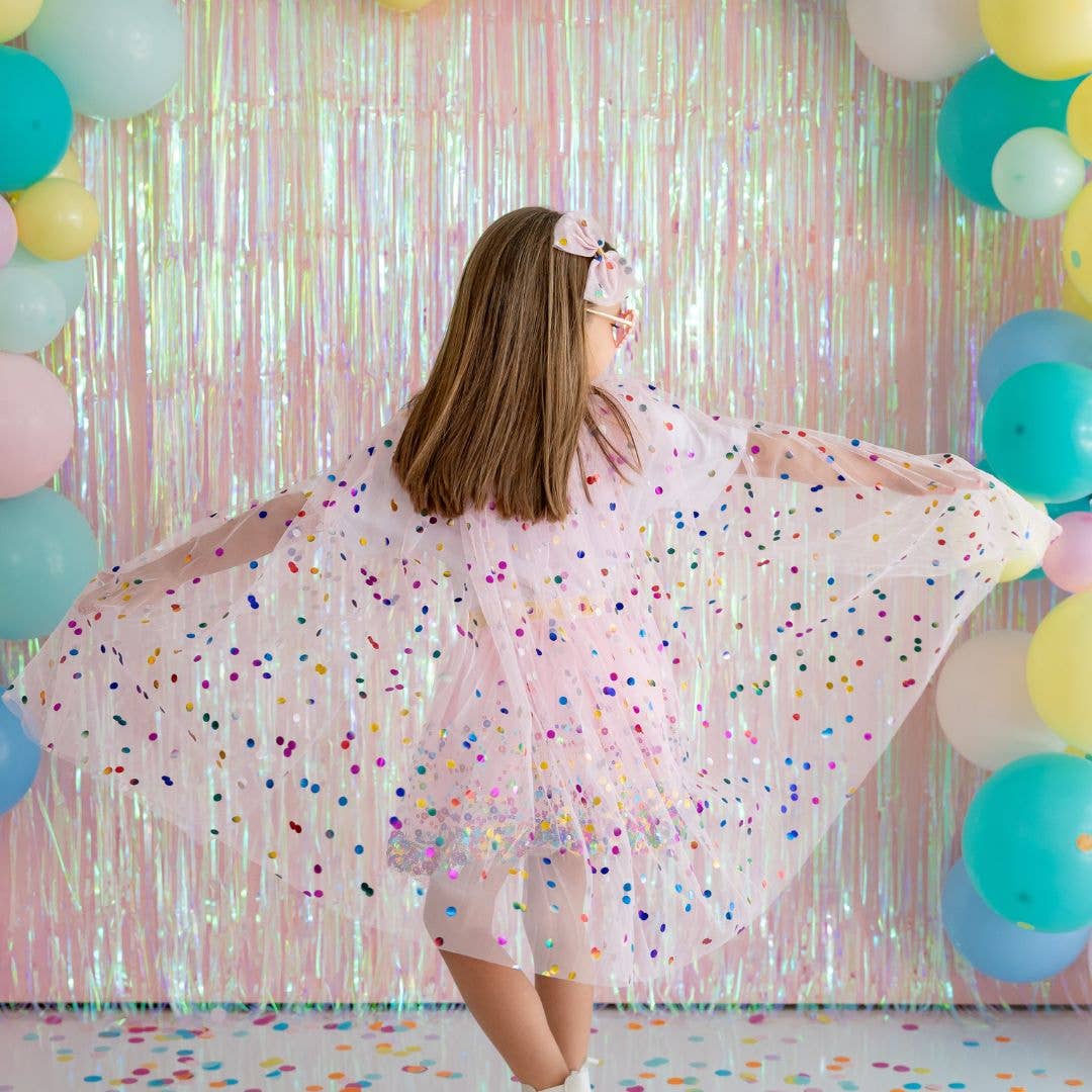 Sweet Wink - Pink Confetti Cape - Kids Dress Up Cape