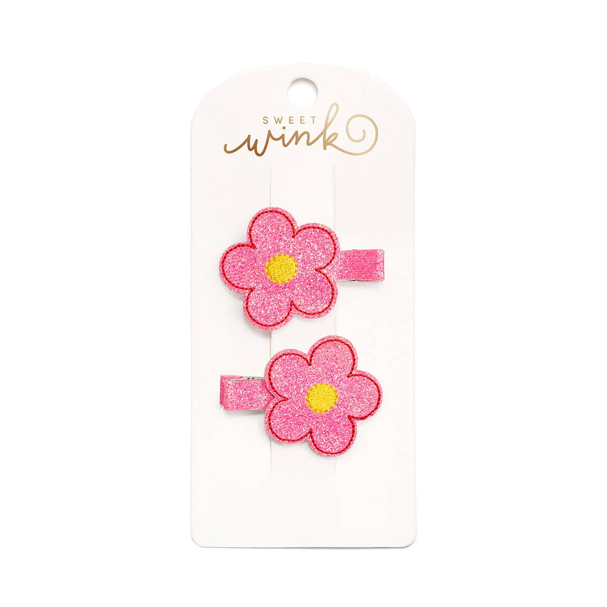 Sweet Wink - Pink Daisy Clip Set - Kids Hair Clips