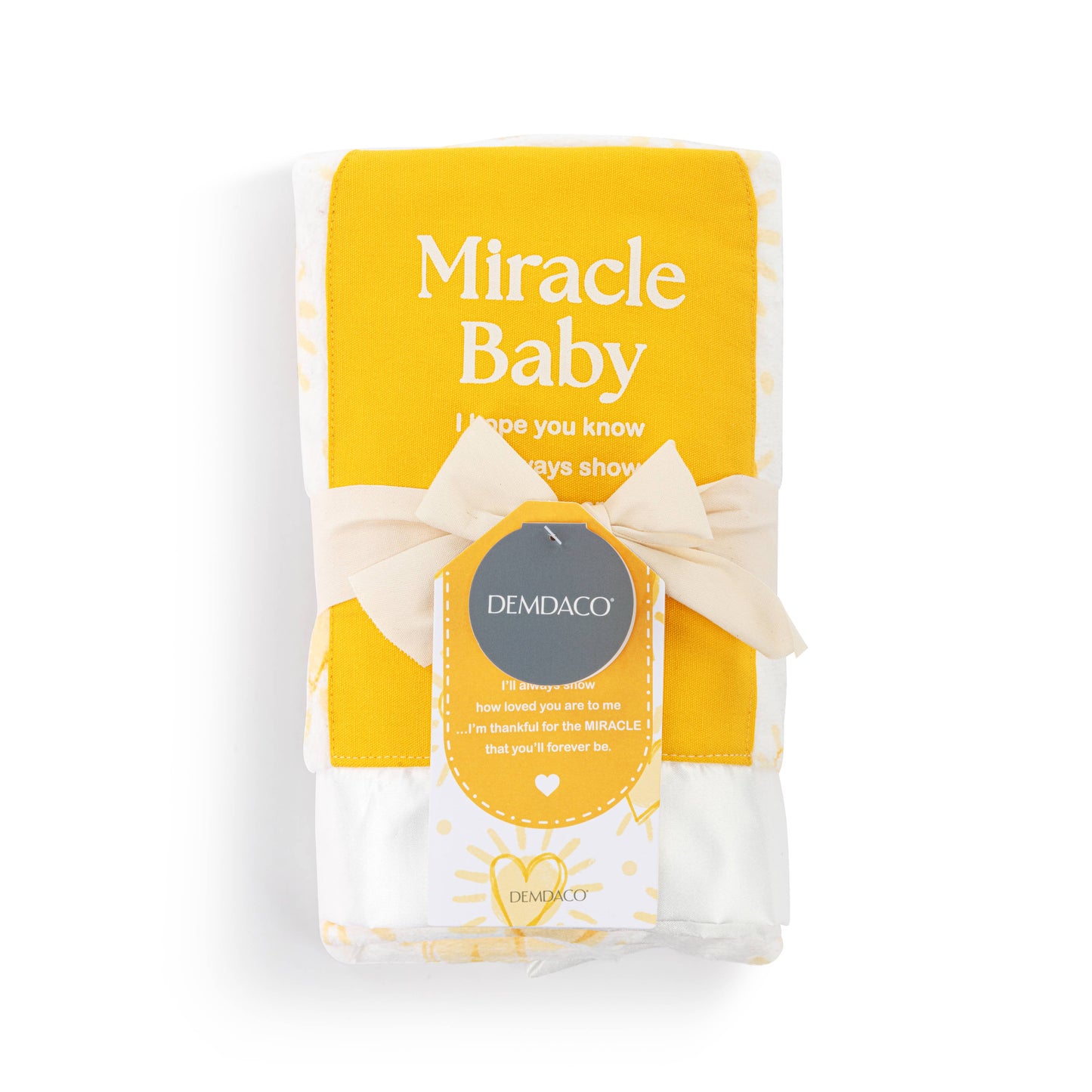 DEMDACO - Miracle Baby Sunshine Hearts Blanket