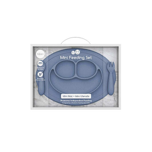 ezpz - Mini Feeding Set (Toddler 12+ months): Indigo