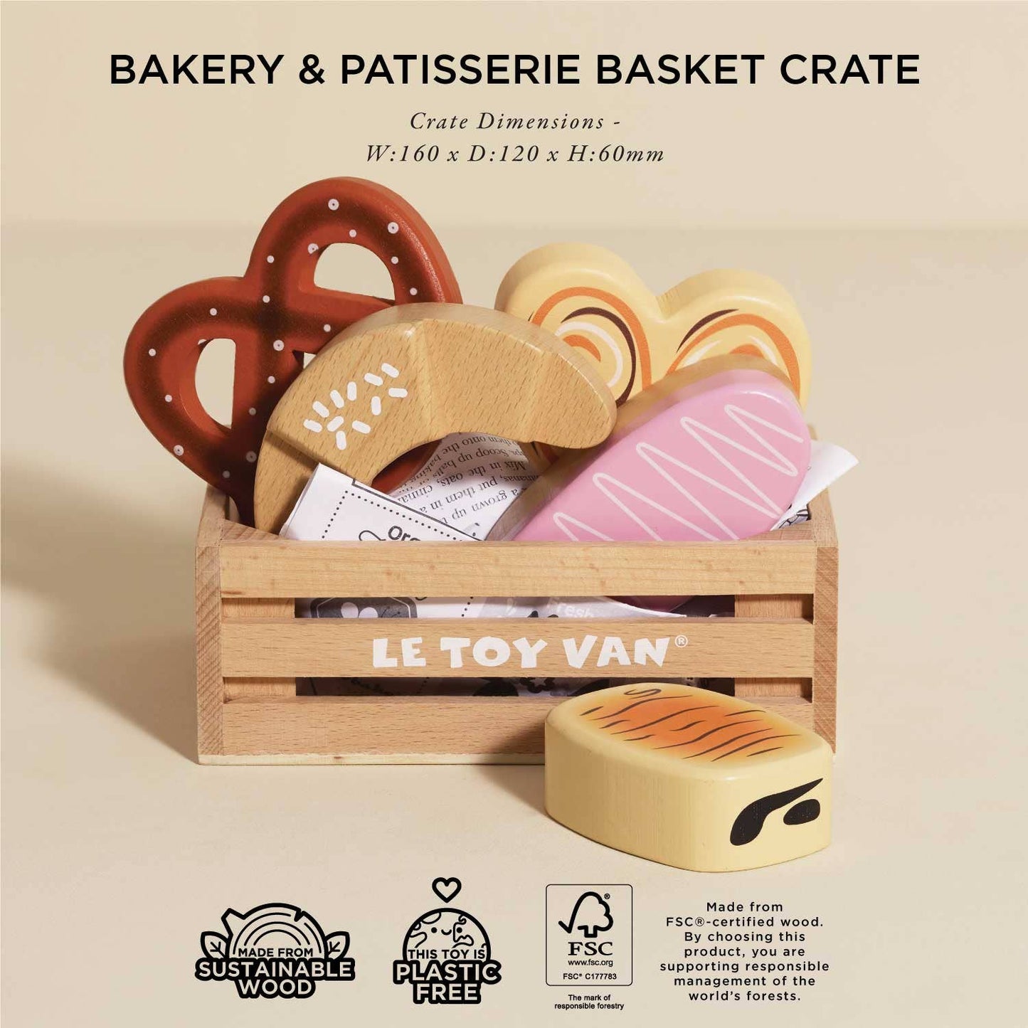Le Toy Van, Inc. - Bakery & Patisserie Wooden Market Crate