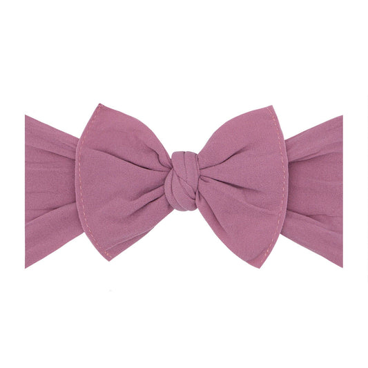 Baby Bling Bows - Mauve - THE KNOT Soft nylon headband