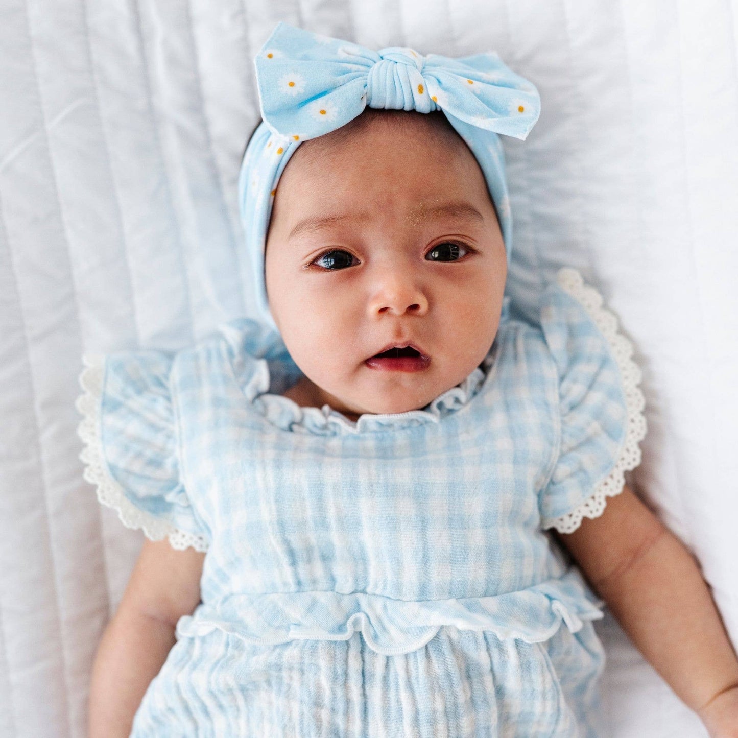 Baby Bling Bows - Baby Bling® Printed Knot soft nylon headband: Delilah