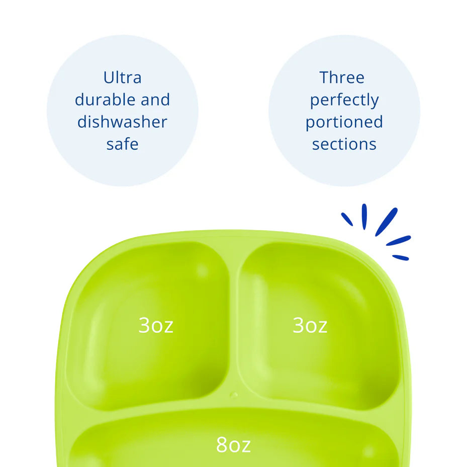 Re-Play - 7'' Divided Plate - Lime Green