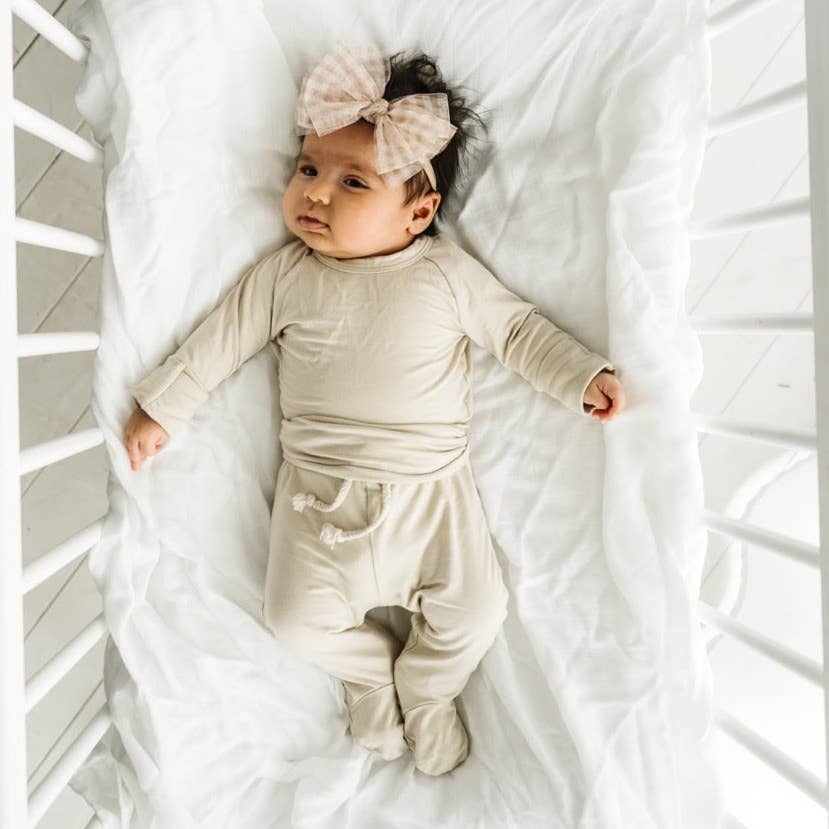 Baby Bling Bows - Baby Bling® Tulle FAB® Skinny nylon headband with tulle bow: Pleated White