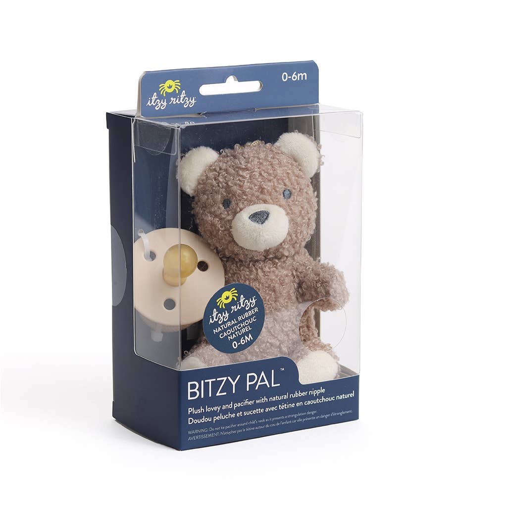 Itzy Ritzy - Bitzy Pal Natural Rubber Pacifier & Plush: Bear