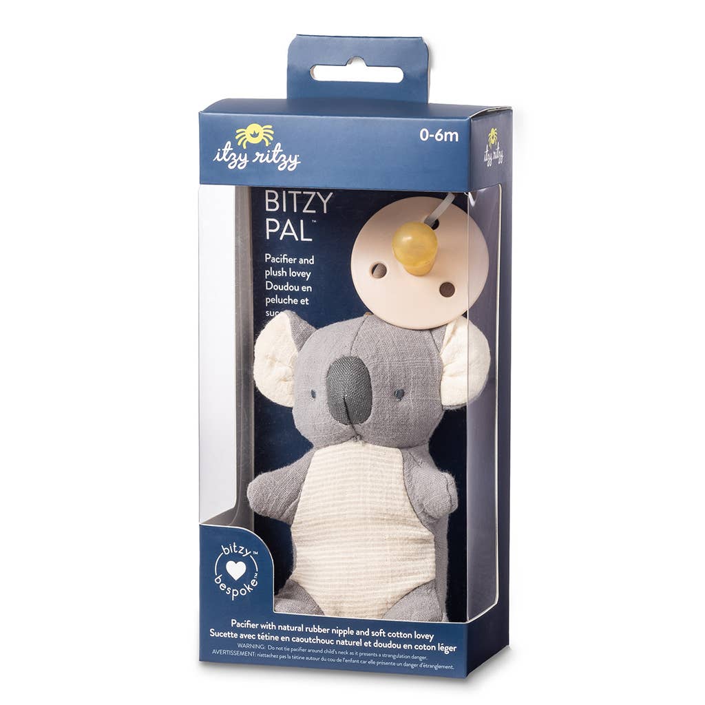 Itzy Ritzy - Bitzy Pal Natural Rubber Pacifier & Plush: Bear