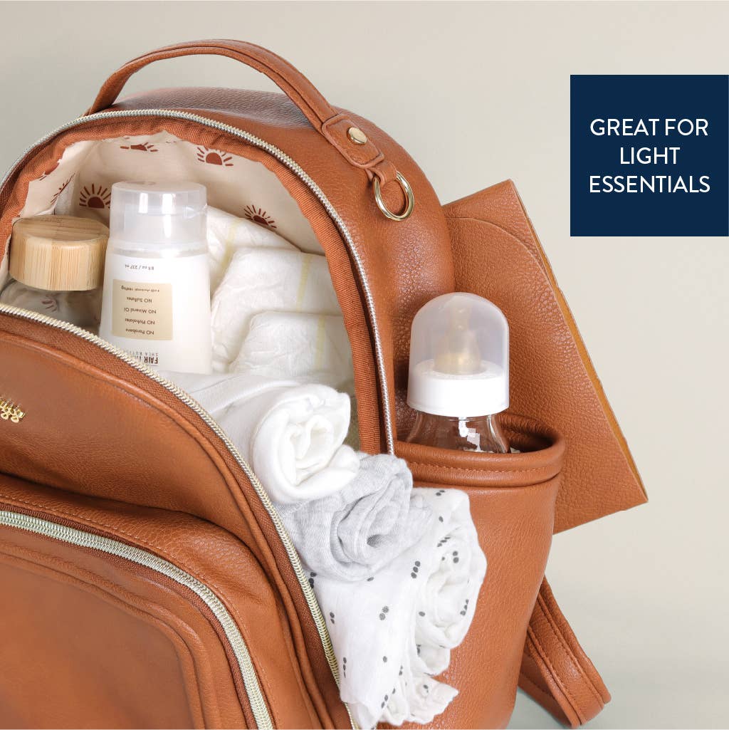 Itzy Ritzy - Cognac Itzy Mini Plus™ Backpack Diaper Bag