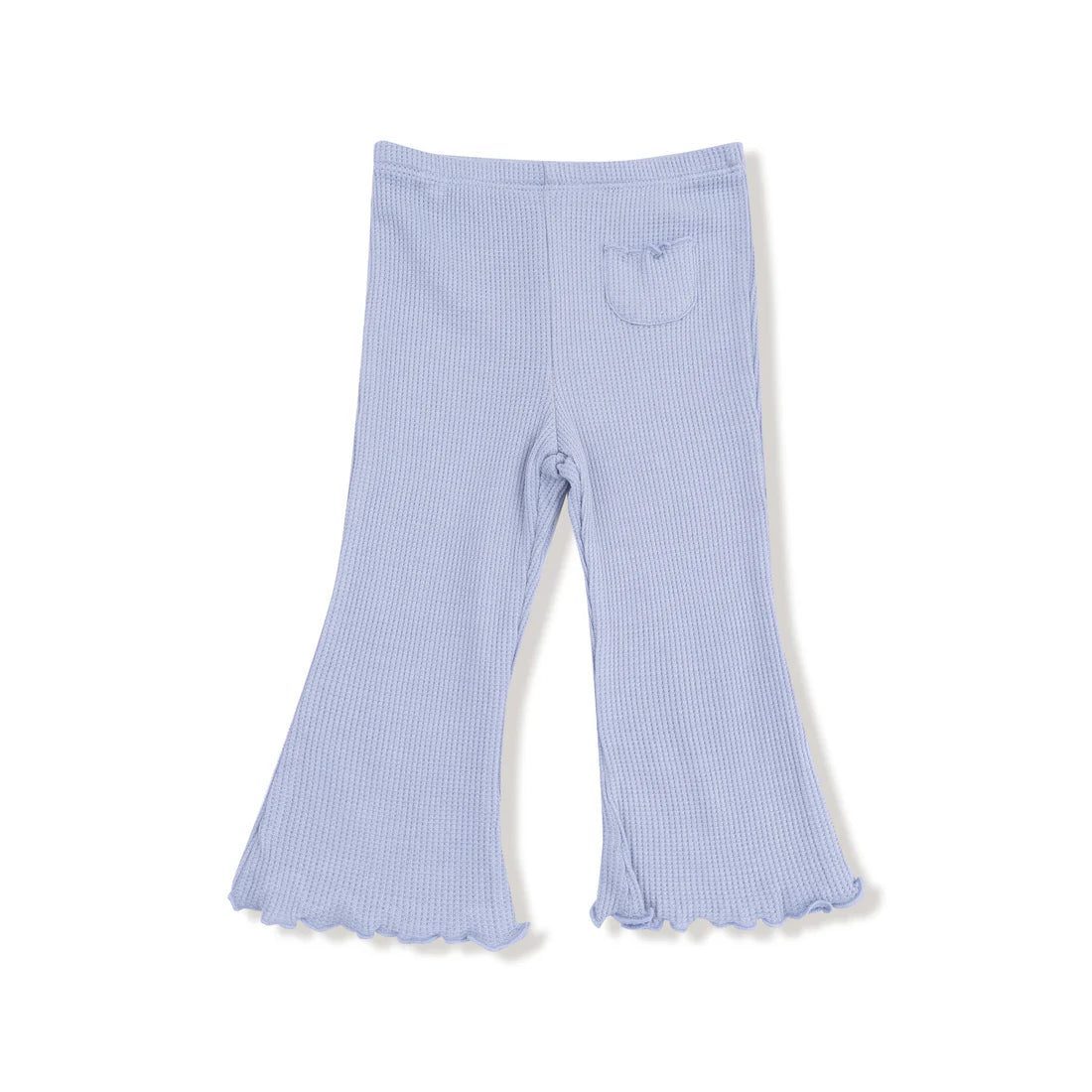 Angel Dear - Footballs and Bows - V-Ruffle Waffle Top & Waffle Flare Pant