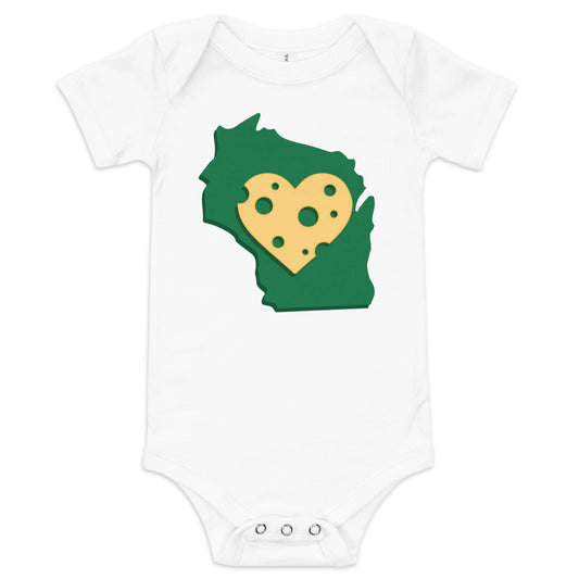 Little Hometown - Wisconsin Cheese Baby Onesie Packers