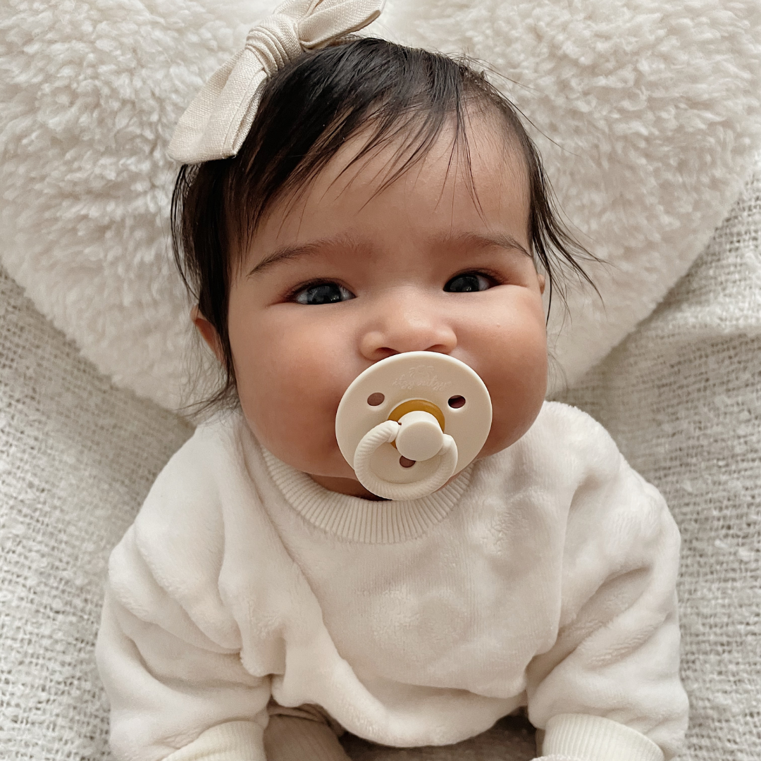 Itzy Ritzy - Itzy Soother™ Natural Rubber Paci Sets: Coconut + Toast (0-6m)