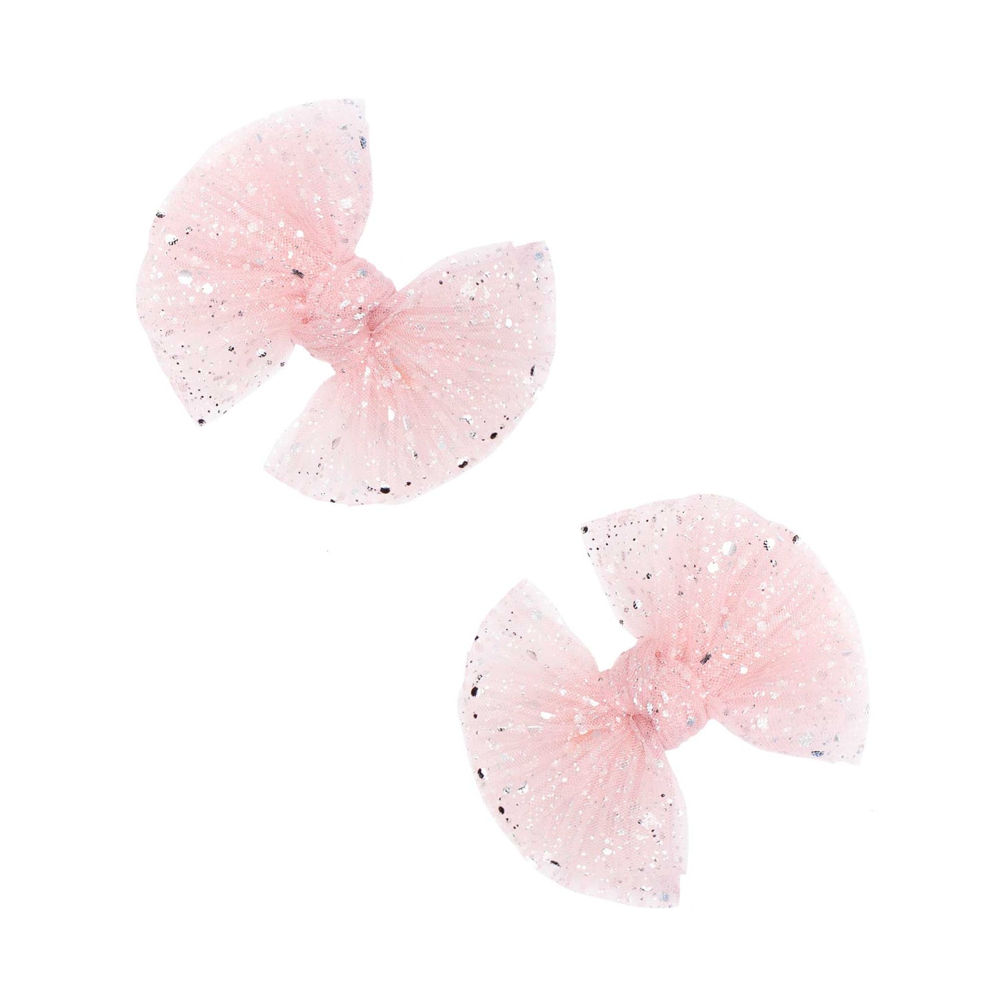 Baby Bling Bows - Baby Bling® 2-Pack Tulle Baby FAB® hair bow clips: Pink Multi Star