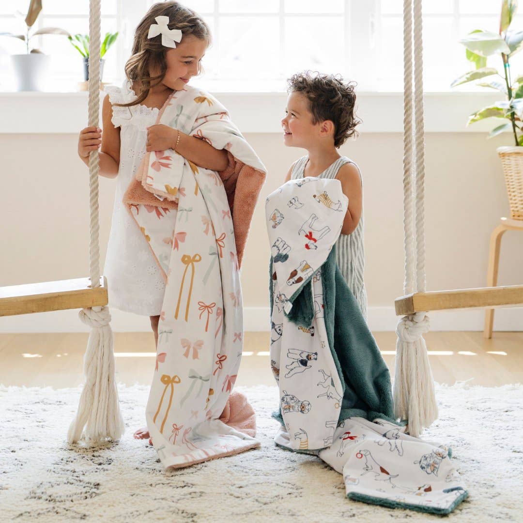 Saranoni - MINKY/LUSH TODDLER BLANKETS: Bows