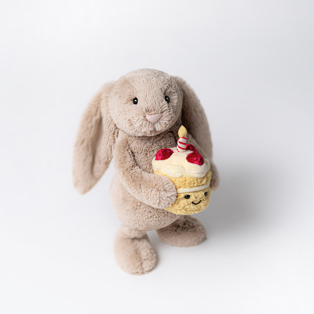 Jellycat - Bashful Beige Bunny 'Birthday' (Limit 1)
