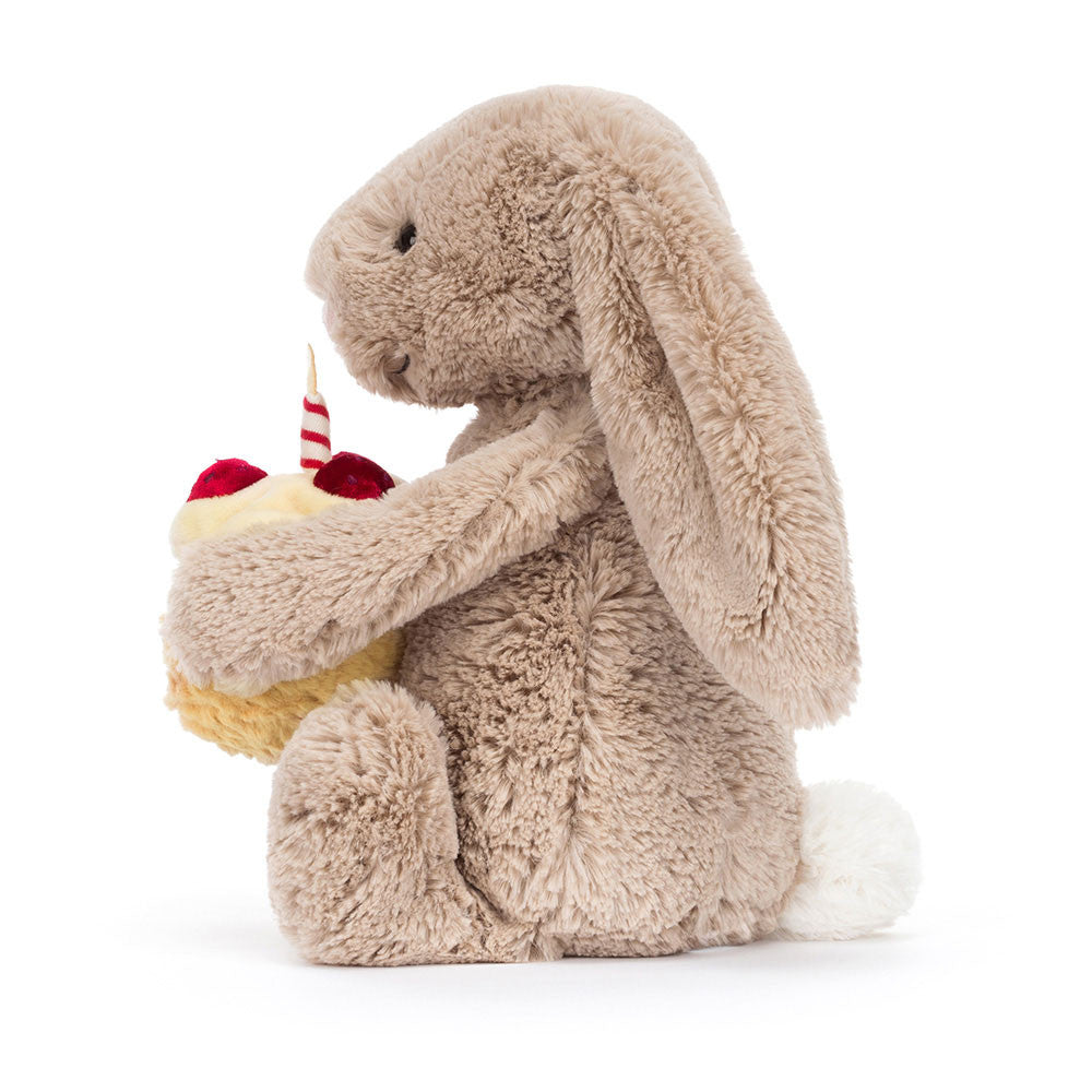Jellycat - Bashful Beige Bunny 'Birthday' (Limit 1)