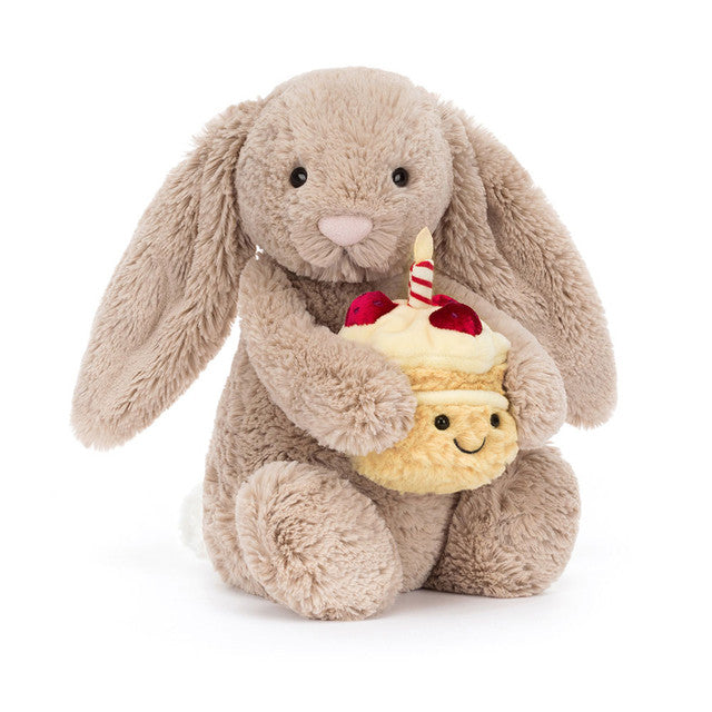Jellycat - Bashful Beige Bunny 'Birthday' (Limit 1)