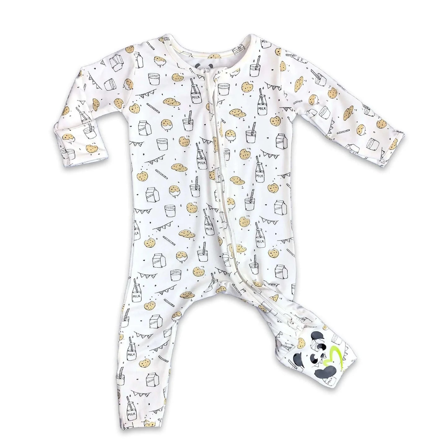 Bellabu Bear - Milk and Cookies Original Bamboo Convertible Footie