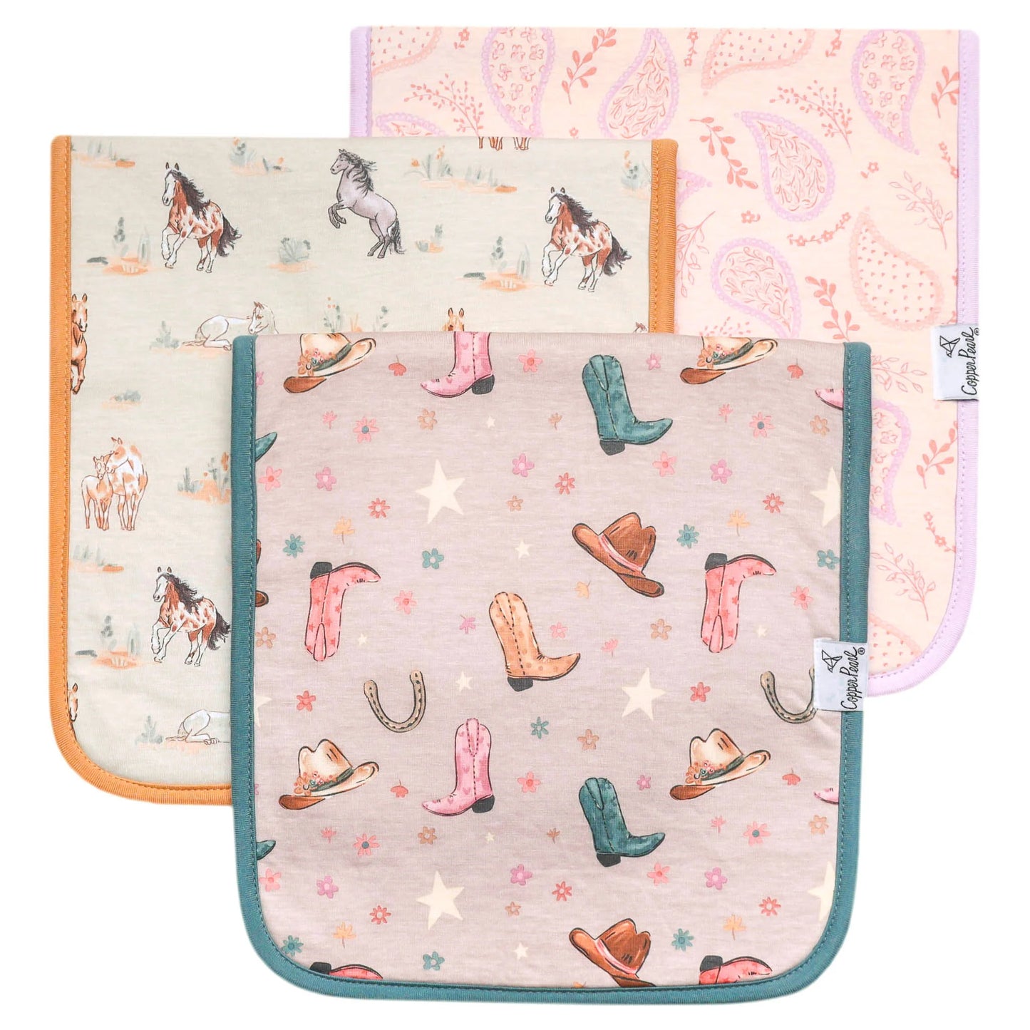 Copper Pearl - Cheyenne Burp Cloth Set (3-Pack)