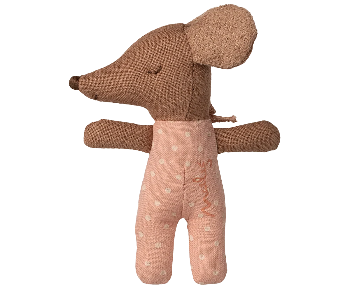 Maileg - Sleepy wakey baby mouse in matchbox - Rose