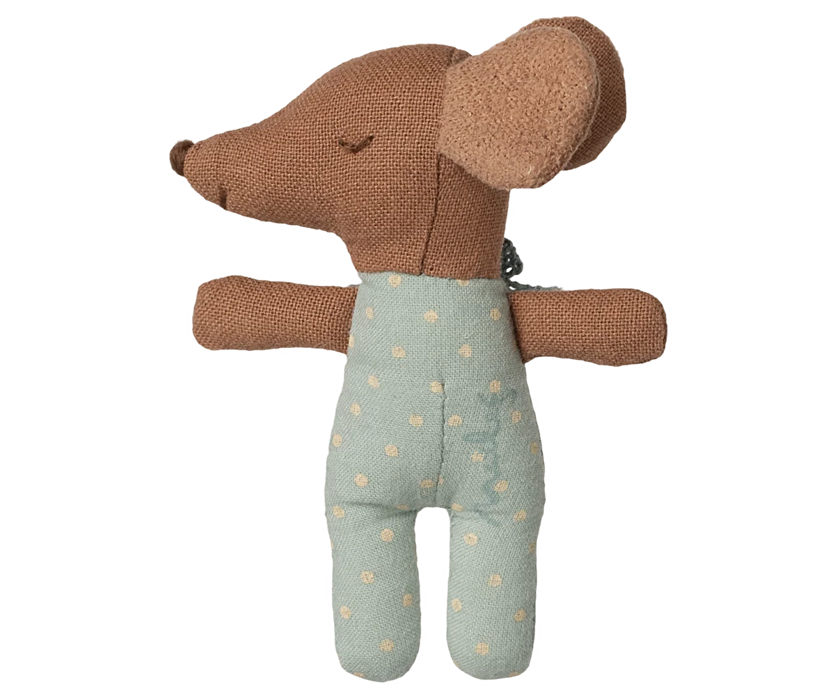 Maileg - Sleepy wakey baby mouse in matchbox - Blue