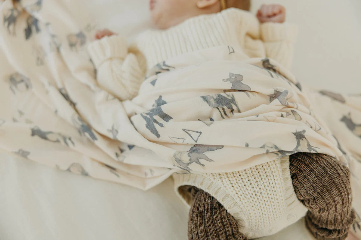 Copper Pearl - Cody Knit Swaddle Blanket