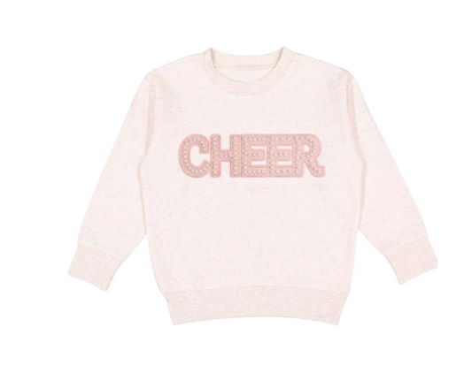 Sweet Wink - Cheer Pearl Patch Sweatshirt - Natural