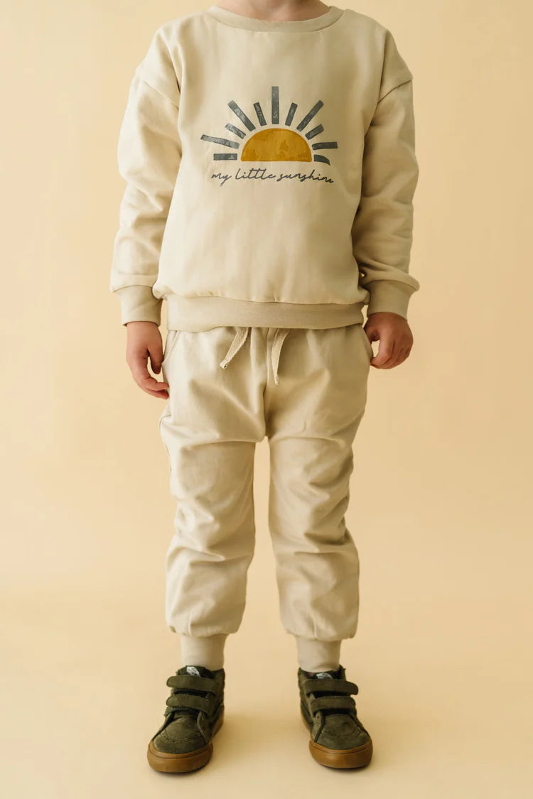 Makemake Organics - Organic Fleece Jogger Pants - Oat