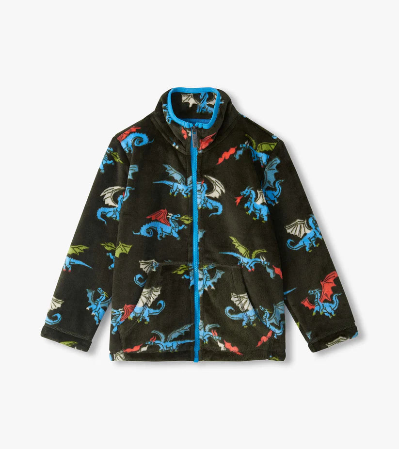 Hatley - Fire Breathing Dragon Fuzzy Fleece Zip Up