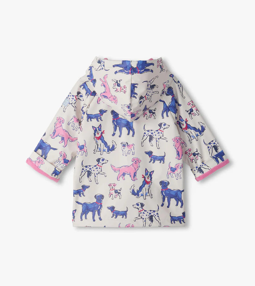 Hatley - Pink Little Pups Snap Rain Coat