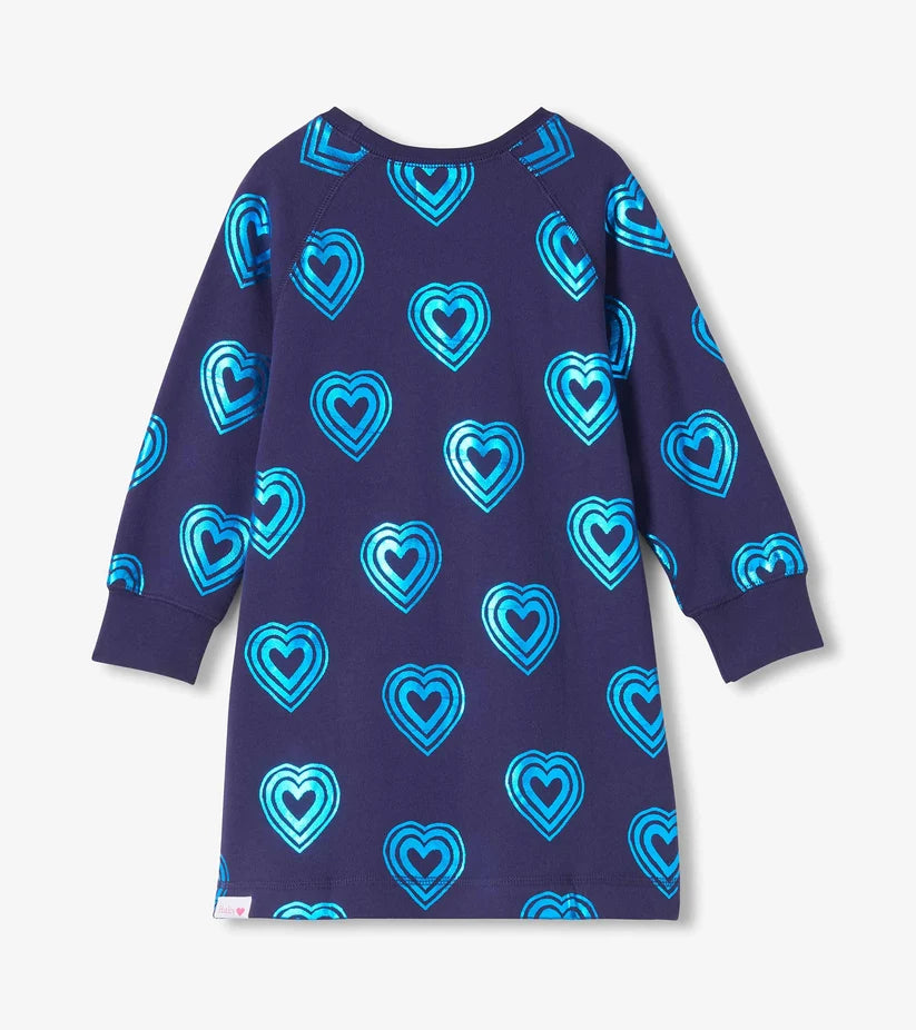 Hatley - Rainbow Hearts Sweatshirt Dress