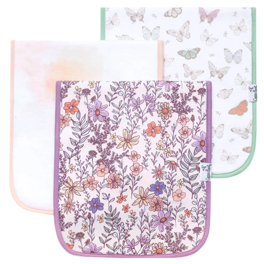 Copper Pearl - Flora Burp Cloth Set (3-Pack)