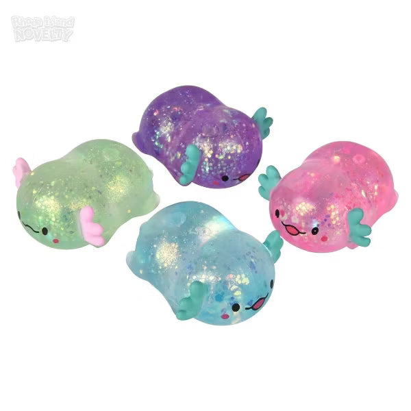 Master Toys & Novelties - Gummiez Itty Bitty Axolotl Squishy Sensory Fidget Toy, 2", 1 Count, Ages 3+