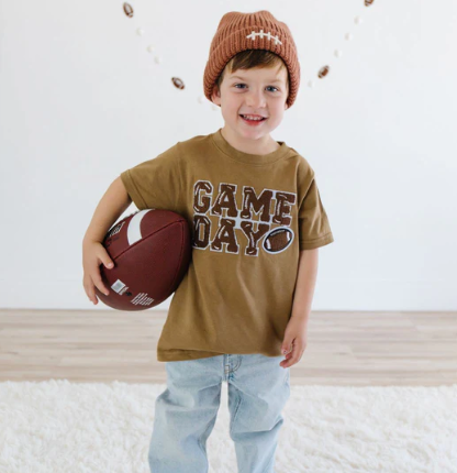 Sweet Wink - Game Day Patch Short Sleeve T-Shirt - Mocha