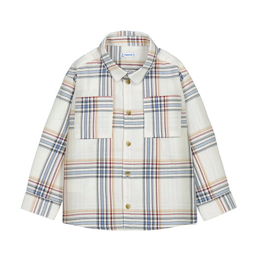 Mayoral - Plaid Shirt - Cereal