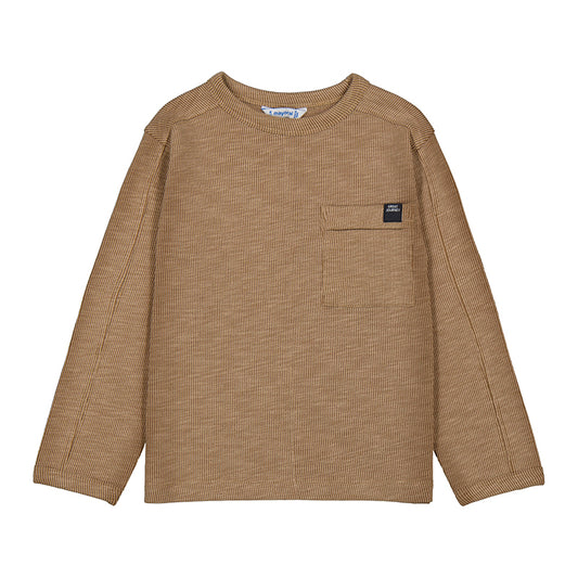 Mayoral - Knit Caramel L/S T-Shirt