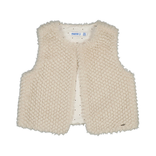 Mayoral - Sand Faux Fur Vest