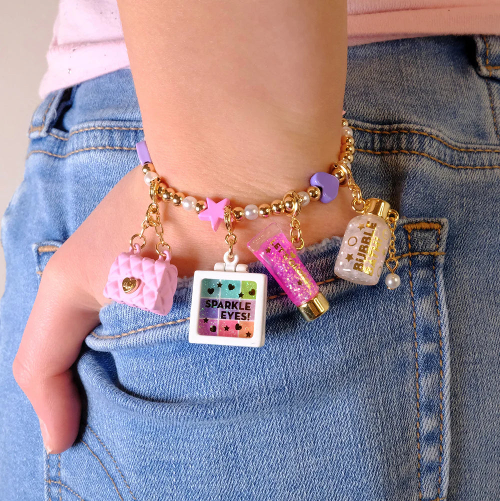 High IntenCity - Charm It! Gold Pink Purse Charm