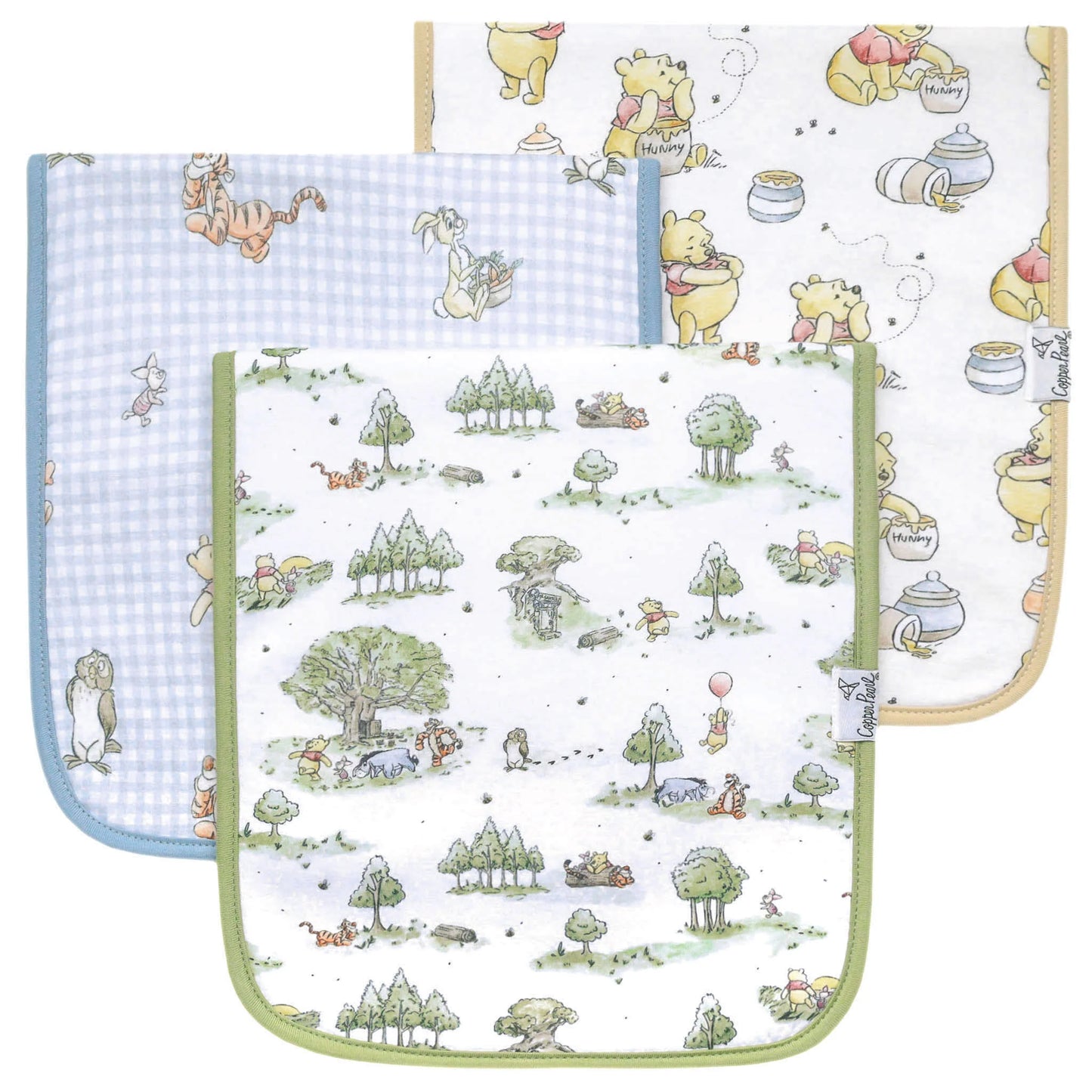 Copper Pearl - Hundred Acre Wood Burp Cloth Set (3-Pack)
