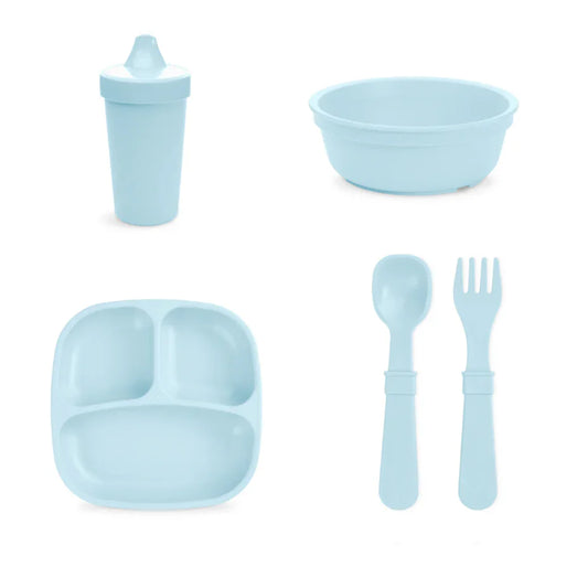 Re-Play - Toddler Dining Set - Ice Blue